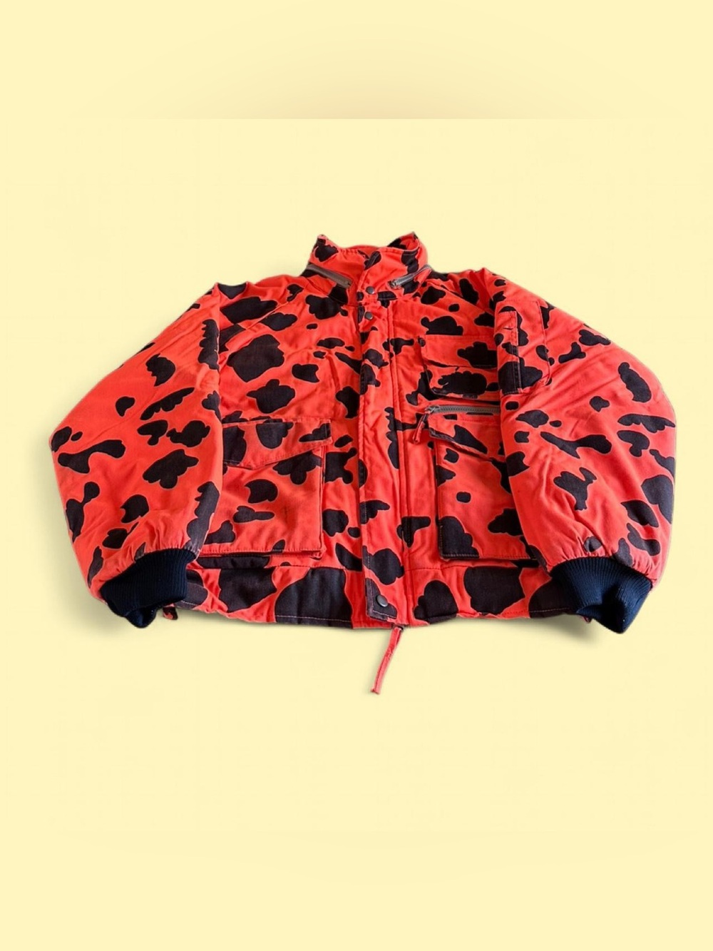 Vintage Gamehide Blaze Orange Hunting Bomber Jacket Men’s L Camo